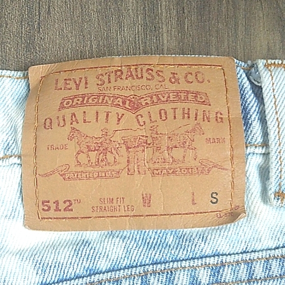 VTG Y2K CUSTOM BLEACH 512 LEVIS HIGH RISE STRAIGHT LEG JEANS WOMANS SLIM FIT 6 - Picture 7 of 8